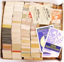 Sokezer darabos gyufacímke gyűjtemény komplett sorokkal