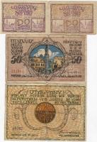 1918-19. Sopron 10f,50f (1918.),50f 2 klf színvariáns T:II,II/III,IV