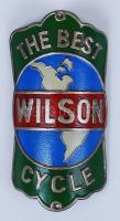cca 1900 Wilson "The Best Cycle" biciklimárkajelzés / Wilson vintage bicycle label, 8,5cm