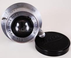Leitz Elmar f3,5/50mm objektív lencsevédőkkel /  Lens with caps