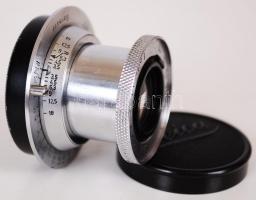 Leitz Elmar f3,5/50mm objektív lencsevédőkkel / 
Lens with caps