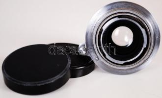 Leitz Elmar f3,5/50mm objektív lencsevédőkkel / 
Lens with caps