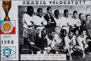 1962 A chilei futball-világbajnokság győztes brazil csapata /  Champion of the Football World Cup in Chile, 8x12,5cm