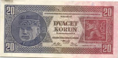 Csehszlovákia 1926. 20K (2x) T:II(hajtatlanok)
Czechoslovakia 1926. 20 Korun (2x) C:XF(unfolded)