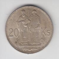 Szlovákia 1941. 20K Ag "Cirill és Metód" T:2 Slovakia 1941 20 Korun Ag "St. Kyrill and St. Methodius" C:XF