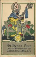 Sankt Benno bier, Löwenbräu / beer advertisement litho s: Otto Obermeier (b)