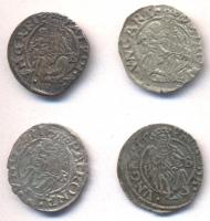 1528KB/1549KB/1552KB/1558KB. Denár Ag "I. Ferdinánd" (4x) T:2,2- Huszár 935.,Unger II.: 745a.