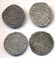 1528KB/1549KB/1552KB/1558KB. Denár Ag "I. Ferdinánd" (4x) T:2,2-
Huszár 935.,Unger II.: 74...