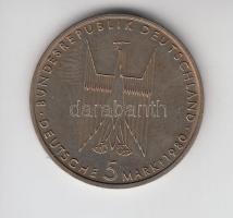 NSZK 1980F 5DM "Kölni Katedrális" T:2 GFR 1980F 5 Mark "Cologne Cathedral" C:XF