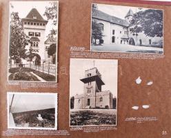 1932 / 1934 Fotóalbum két, Magyarország területén tett harcászati utazás képi dokumentációjával, 2db...