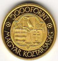 1990. 5000Ft "Mathias Rex" arany 6,982g T:BU R! Csak 10000db!