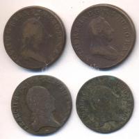 1780-1800. 4db klf 1Kr T:2-,3