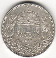 1912. 1Kr ezüst téves peremfelirattal! "Bizalmam az ősi erényi" - helyesen "erényben" RRR!!! T:2/3