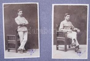 1914-1918 Házi készítésű fotóalbum 41db, I. világháborús felvétellel