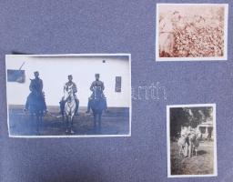 1914-1918 Házi készítésű fotóalbum 41db, I. világháborús felvétellel