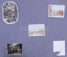 1914-1918 Házi készítésű fotóalbum 41db, I. világháborús felvétellel