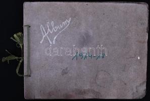 1914-1918 Házi készítésű fotóalbum 41db, I. világháborús felvétellel