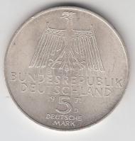 NSZK 1971D 5DM Ag "Albrecht Durer" T:2
GFR 1971D 5 Mark Ag "Birth of Albrecht Durer&q...