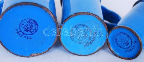 Ital kimérő szett  3 db (0,5 dl,1 dl,2 dl), zománcozott vas, jelzett Kőbányai Zománcárugyár cca 1950...