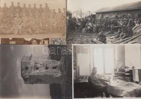 1914-1918 10db I. világháborús katonai felvétel különböző hadszínterekről, különféle méretben