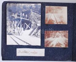 1917 29db I. világháborús katonai felvételt tartalmazó album /  World War I military photos in album