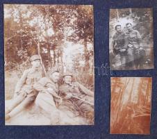 1917 29db I. világháborús katonai felvételt tartalmazó album / 
World War I military photos in album
