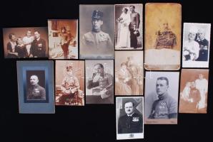 1880-1930 13db keményhátú fotó kitüntetéseket viselő katonákról (1 kép rossz állapotú) /  Photos of soldiers with insignia (one in bad condition)