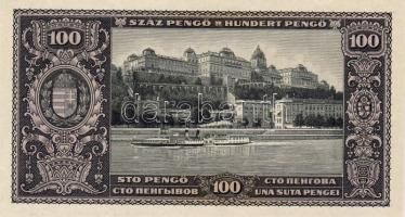 1926. 100P Csak hátoldali nyomat T:I- Egyszer hajtva, de nem törve! RRR!!!
