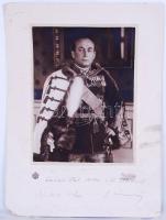 1934 Gömbös Gyula miniszterelnök díszmagyarban. Dedikált fotó! 28x37 cm