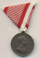 1914. "Ferenc József Bronz Vitézségi Érem "Der Tapferkeit" Br kitüntetés mellszalagon...