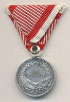 1866. &quot;Ferenc József II. osztályú Ezüst Vitézségi Érem&quot; Ag kitüntetés mellszalagon, fémjel nélkül Szign.: Tautenhayn T:2 Hungary 1866. Medal for Bravery II class, &quot;Der Tapferkeit&quot; Ag decoration on ribbon without hallmark, sign: Tautenhayn C:XF