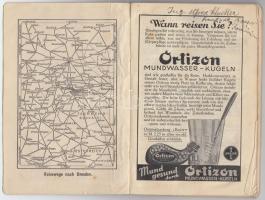 Griebens Reiseführer: Dresden und Umgebung. Dresden 1927. Utolsó térkép szakadt