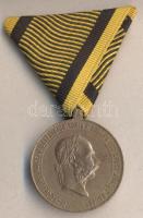 1873. December 2. "Hadiérem" I.Ferenc József aranyozott Br katonai érdemérem mellszalagon T:2 Hungary 1873. "December 2. Franz Joseph Military Medal" gilt Br decoration on ribbon C:XF