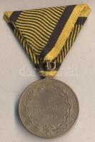 1873. December 2. "Hadiérem" I.Ferenc József aranyozott Br katonai érdemérem mellszalagon ...