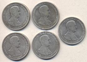 1930. 5P Ag "Horthy-jobbra" (5x) T:3