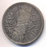 Ausztria 1914. 1K Ag T:2-
Austria 1914. 1 Corona Ag C:VF