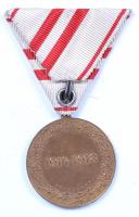 Ausztria 1932. "Háborús Emlékérem 1914-1918" Br kitüntetés mellszalagon Szign.: Grienauer ...