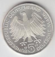 NSZK 1977J 5M Ag "Carl Friedrich Gauss" T:PP
GFR 1977J 5 Mark "Birth of Carl Friedric...