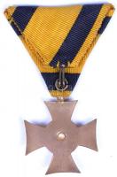 1867-1913. "Katonai Legénységi Szolgálati Jel II. osztálya" aranyozott hadifém kitüntetés ...