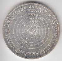 NSZK 1973J 5M Ag "Kopernikusz" T:2 GFR 1973J 5 Mark "Birth of Nicholas Copernicus" C:XF
