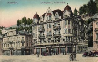 Mariánské Lázne Kaiser street, "Royal Villa", automobiles (EB)