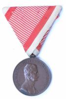 1917. Bronz Vitézségi Érem "IV. Károly / Fortitudini" mellszalaggal T:2  Hungary 1917. Medal for Bravery with ribbon Br sign:Kautsch C:XF