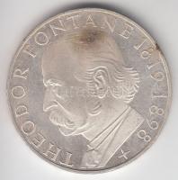 NSZK 1969G 5M Ag "Theodor Fontane" T:PP GFR 1969G 5 Mark Ag "Theodor Fontane" C:PP