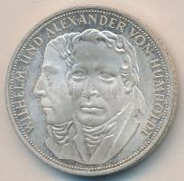 NSZK 1967F 5M Ag "Wilhelm és Alexander von Humboldt" T:2 GFR 1967F 5 Mark Ag "Wilhelm and Alexander von Humboldt" C:XF