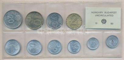 1983. 2f-20Ft 10db klf érmés forgalmi sor fóliatokban T:1