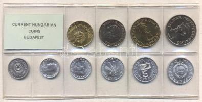 1987. 2f-20Ft 10db klf érmés forgalmi sor fóliatokban T:1