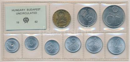 1982. 2f-20Ft 10db klf érmés forgalmi sor fóliatokban T:1