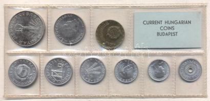 1977. 2f-10Ft 9db klf érmés forgalmi sor fóliatokban T:1