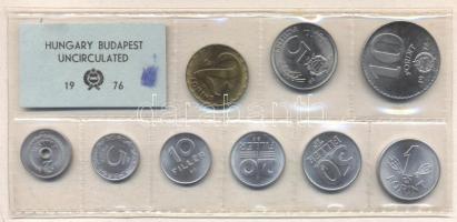 1976. 2f-10Ft 9db klf érmés forgalmi sor fóliatokban T:1