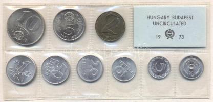 1973. 2f-10Ft 9db klf érmés forgalmi sor fóliatokban T:1